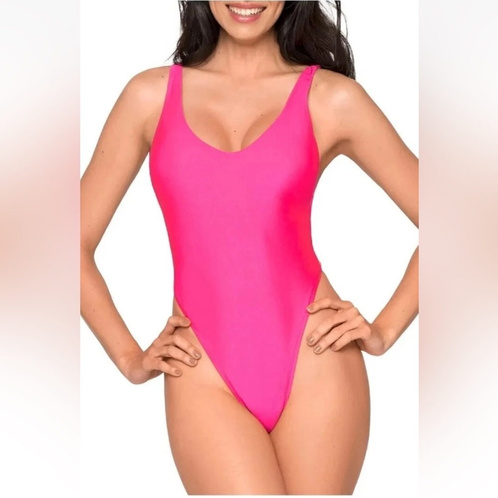 New Relleciga One Piece Thong Swimsuit Sz S - Picture 1 of 5